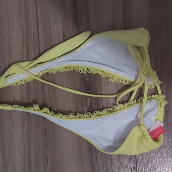 Yellow bathing suit top (only top) with gems - Picture 2 of 2